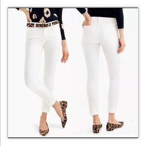 J. Crew Women's 8" Toothpick Jean White